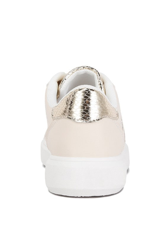 Claude Faux Leather Back Panel Detail Sneakers - G Marie's Boutique 