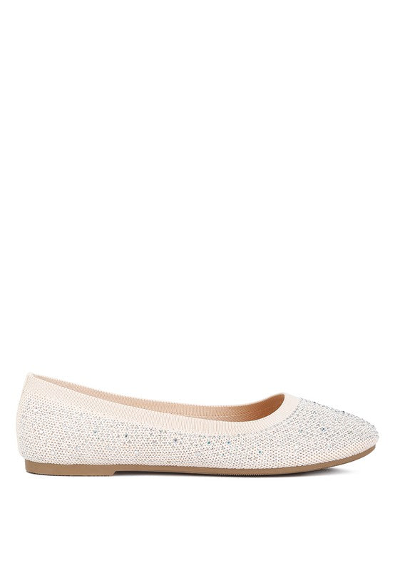 Splash Rhinestones Embellished Ballet Flats - G Marie's Boutique 