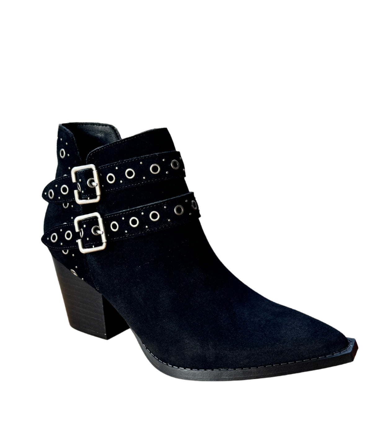 Naughty Monkey Elsa Leather Ankle Boot in Black