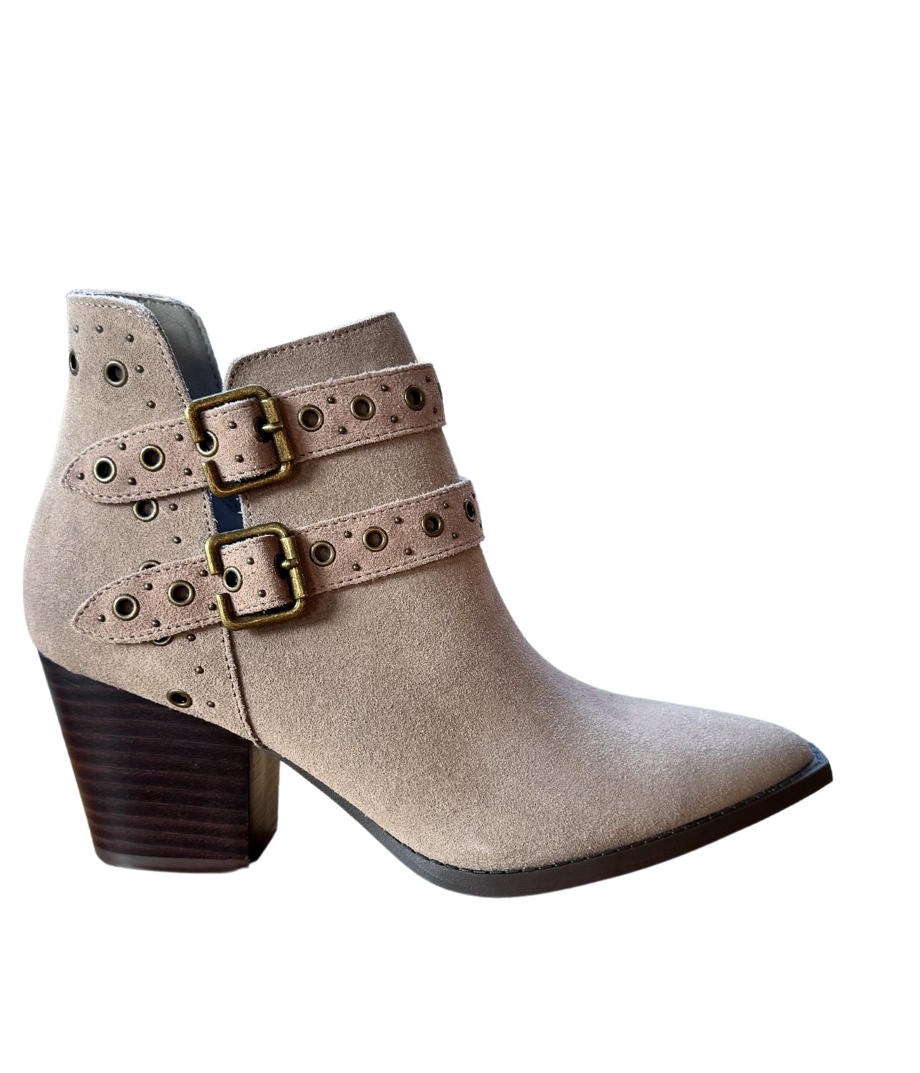 Naughty Monkey Elsa Leather Ankle Boot in Taupe