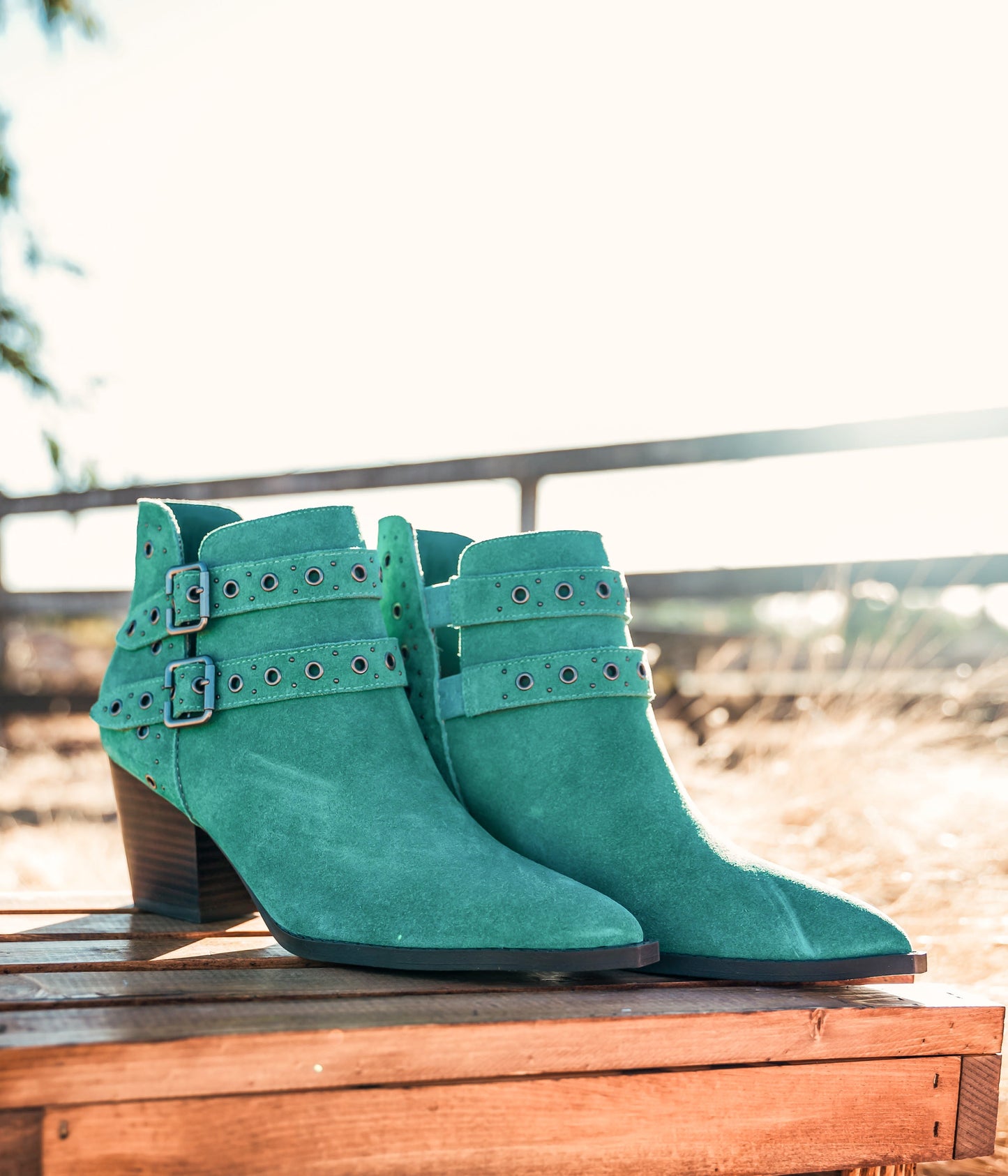 Naughty Monkey Elsa Leather Ankle Boot in Teal