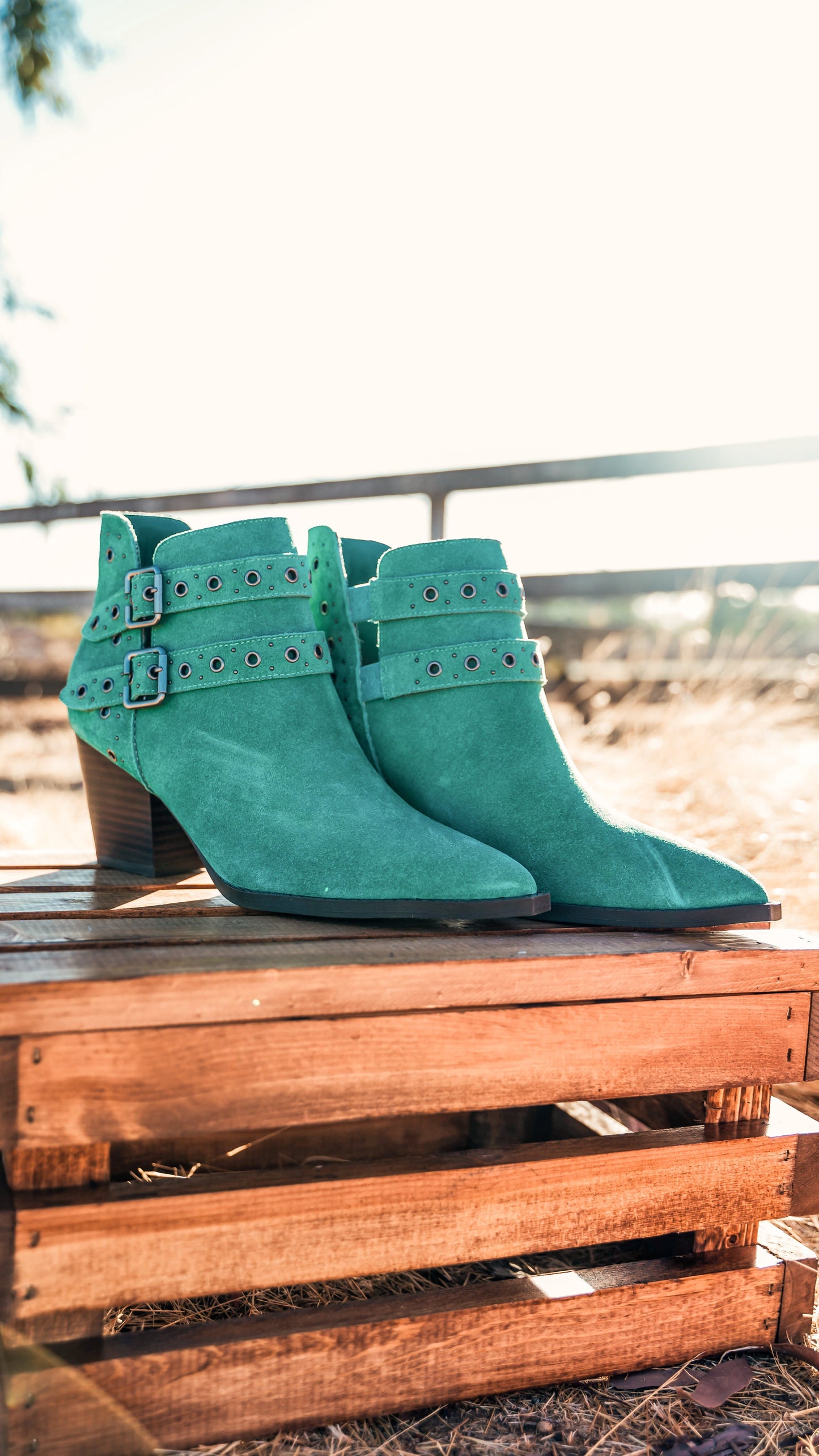 Naughty Monkey Elsa Leather Ankle Boot in Teal