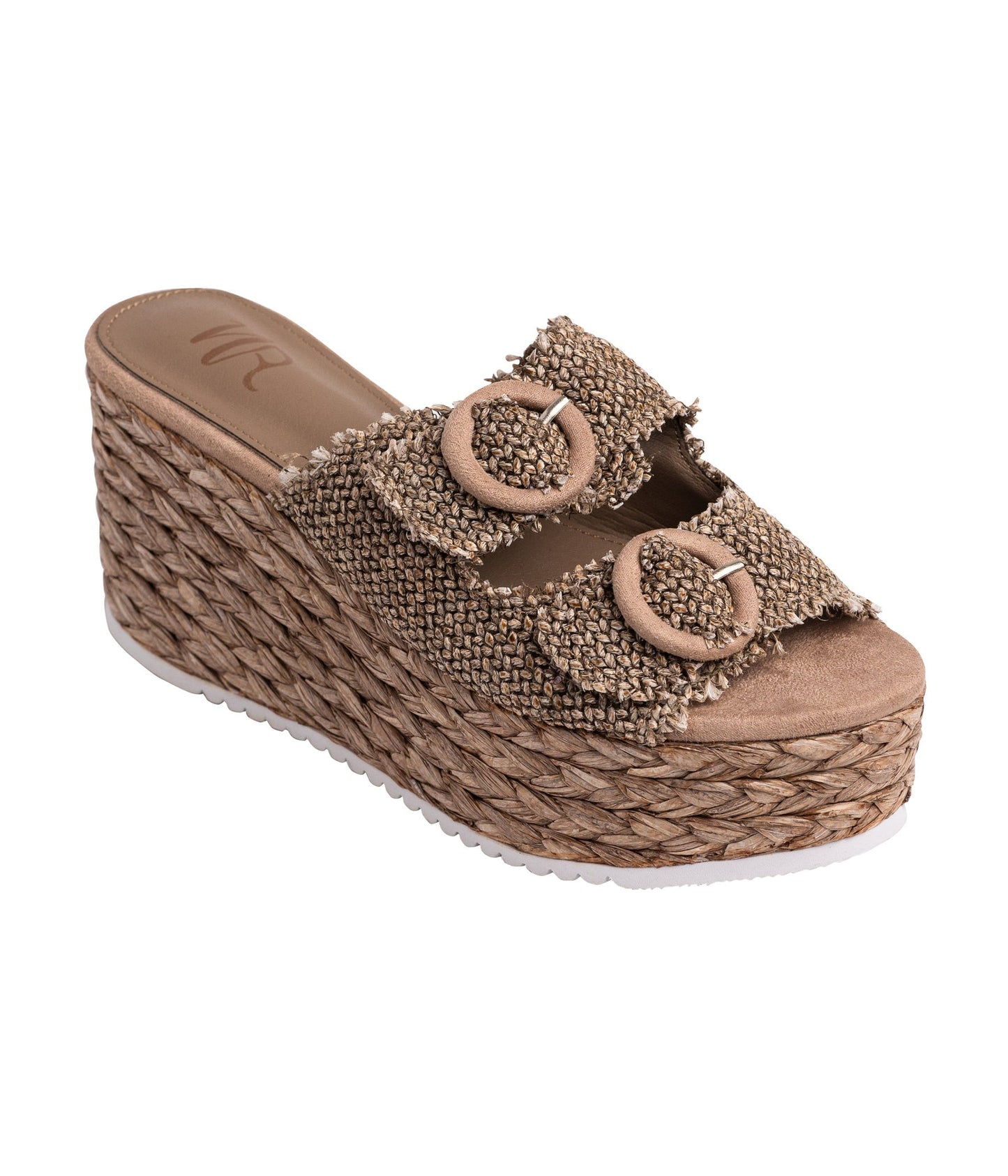 Not Rated Eriwen Buckle Wedge in Taupe