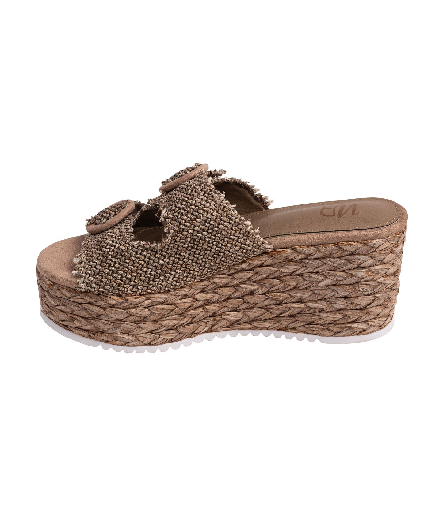 Not Rated Eriwen Buckle Wedge in Taupe