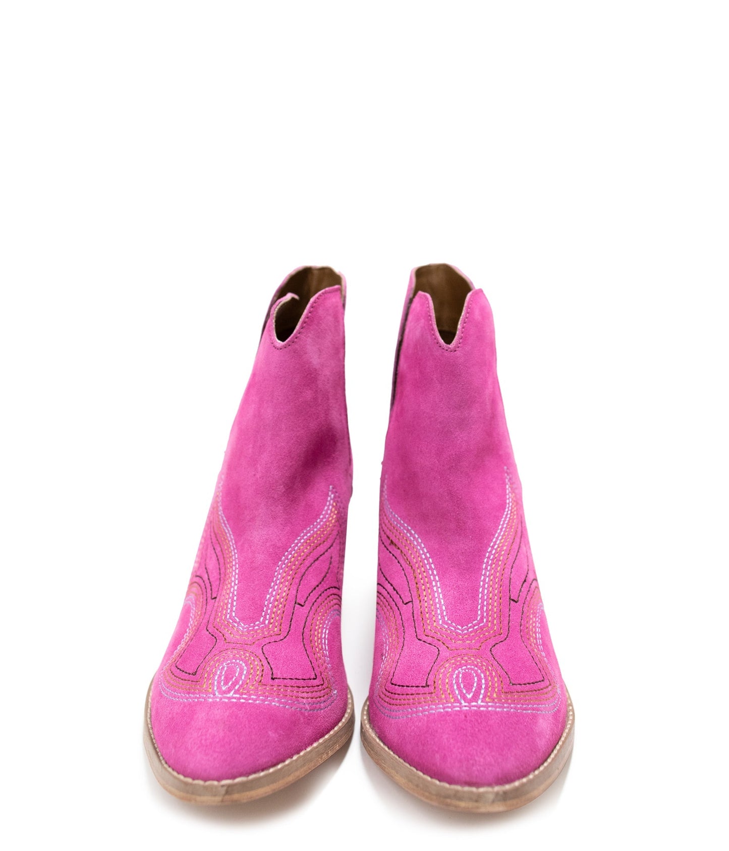 Naughty Monkey Journee Ankle Boots in Magenta