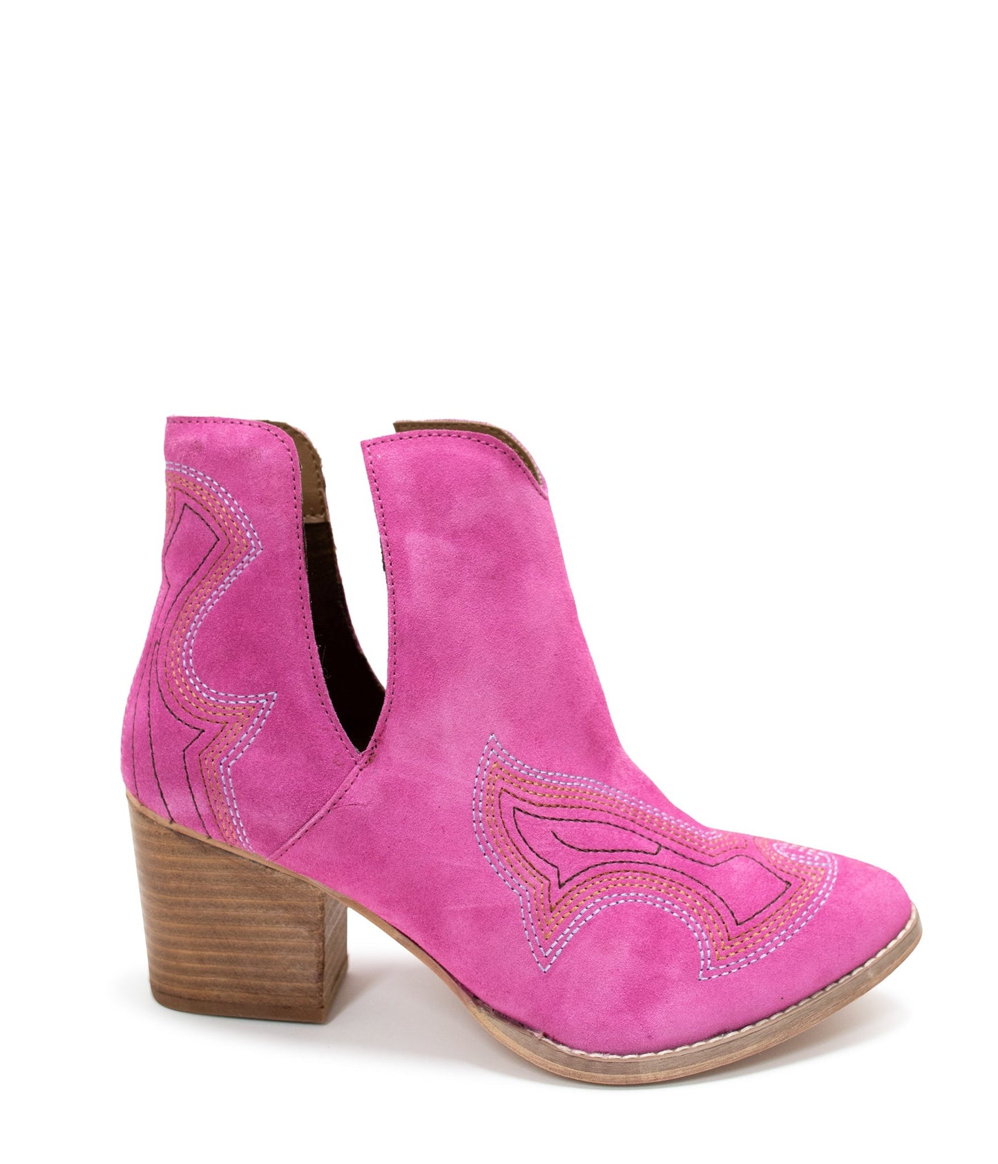 Naughty Monkey Journee Ankle Boots in Magenta