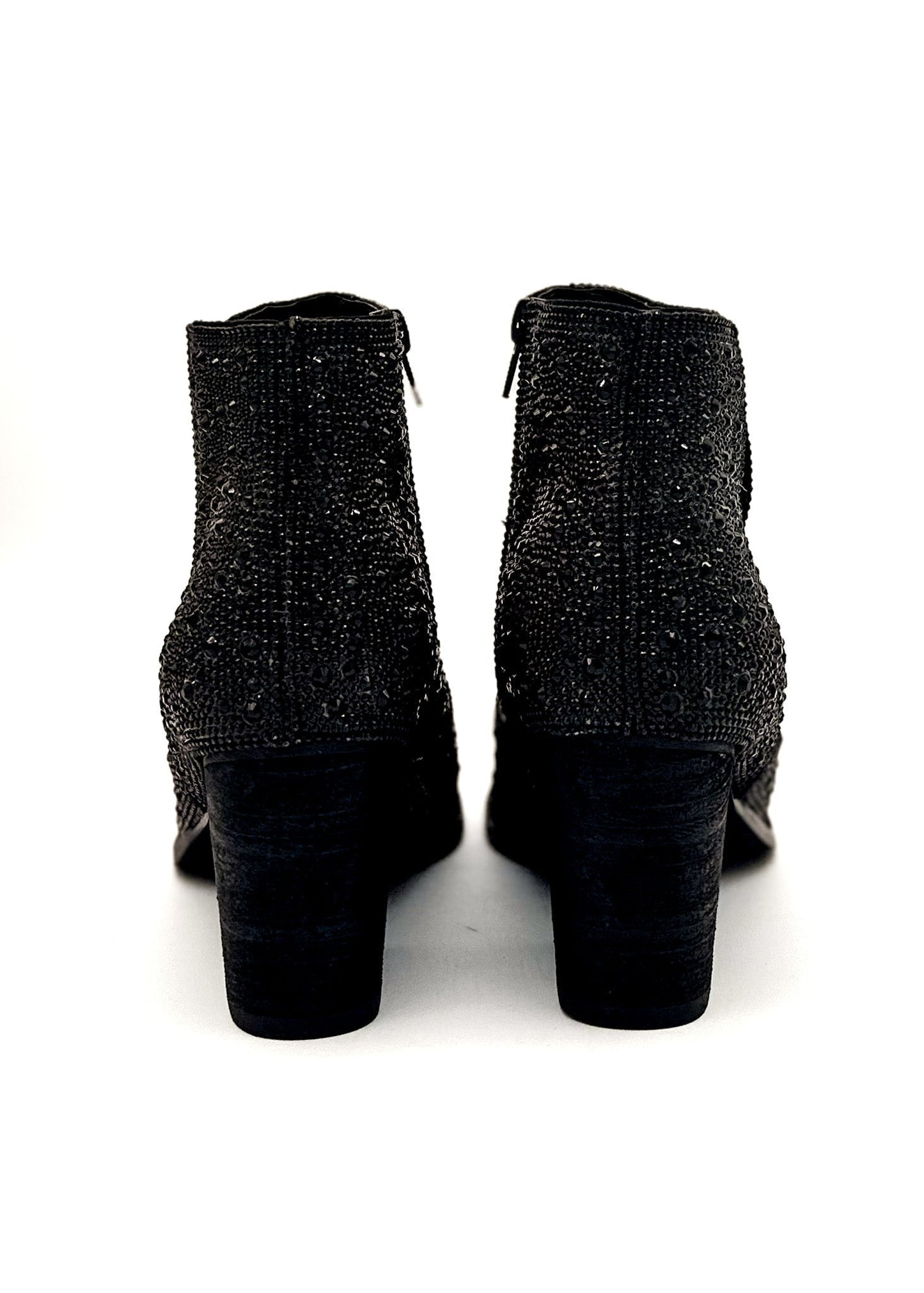 Naughty Monkey Shine Star Rhinestone Bootie in Black