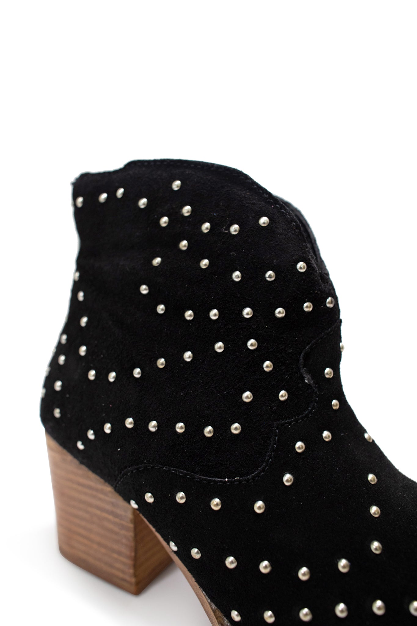 Naughty Monkey Twilight Studded Heeled Ankle Boot in Black