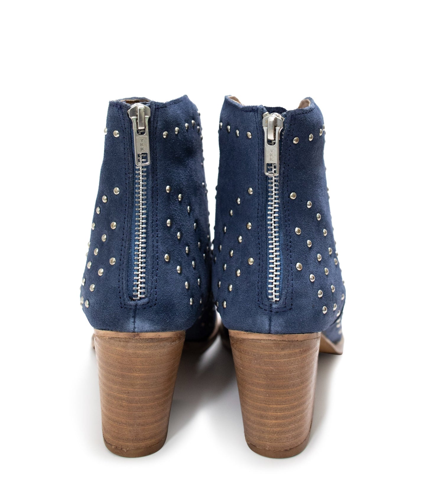 Naughty Monkey Twilight Studded Heeled Ankle Boot in Denim