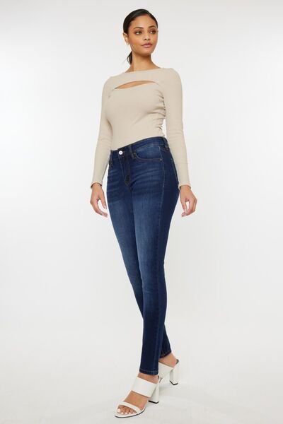 Kancan Mid Rise Gradient Skinny Jeans - G Marie's Boutique 