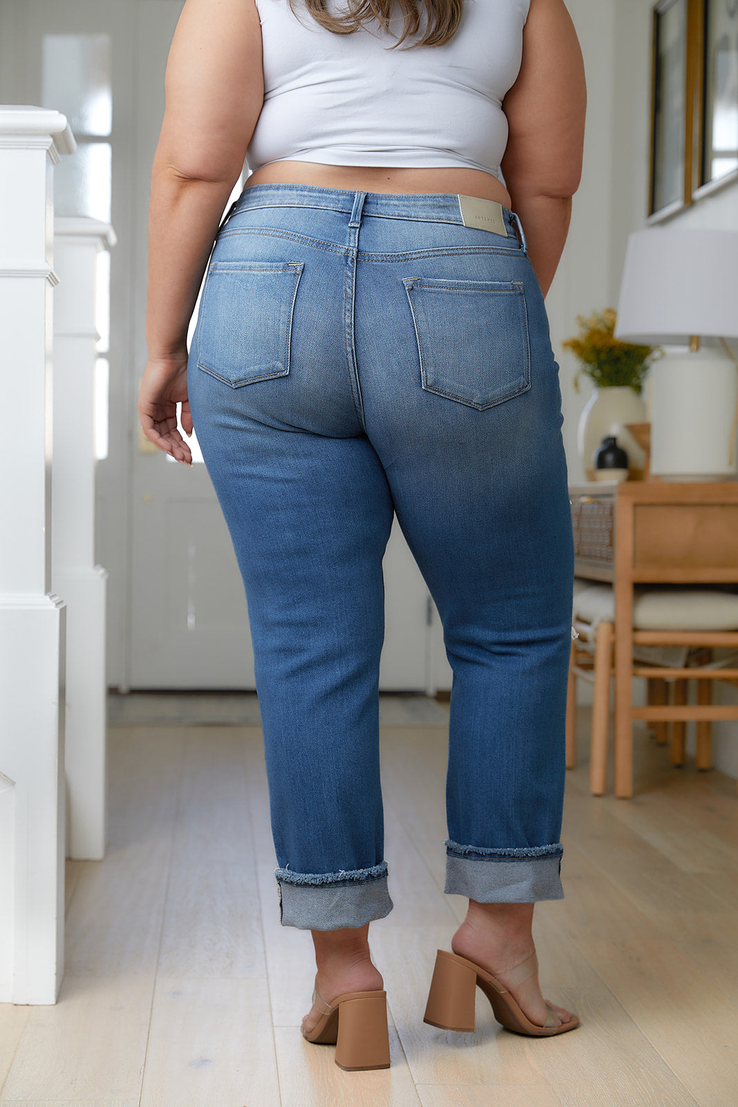 Belinda High Rise Distressed Straight Jeans - G Marie's Boutique 