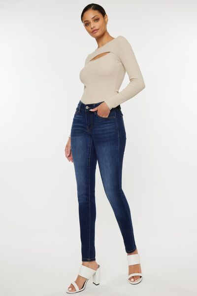 Kancan Mid Rise Gradient Skinny Jeans - G Marie's Boutique 