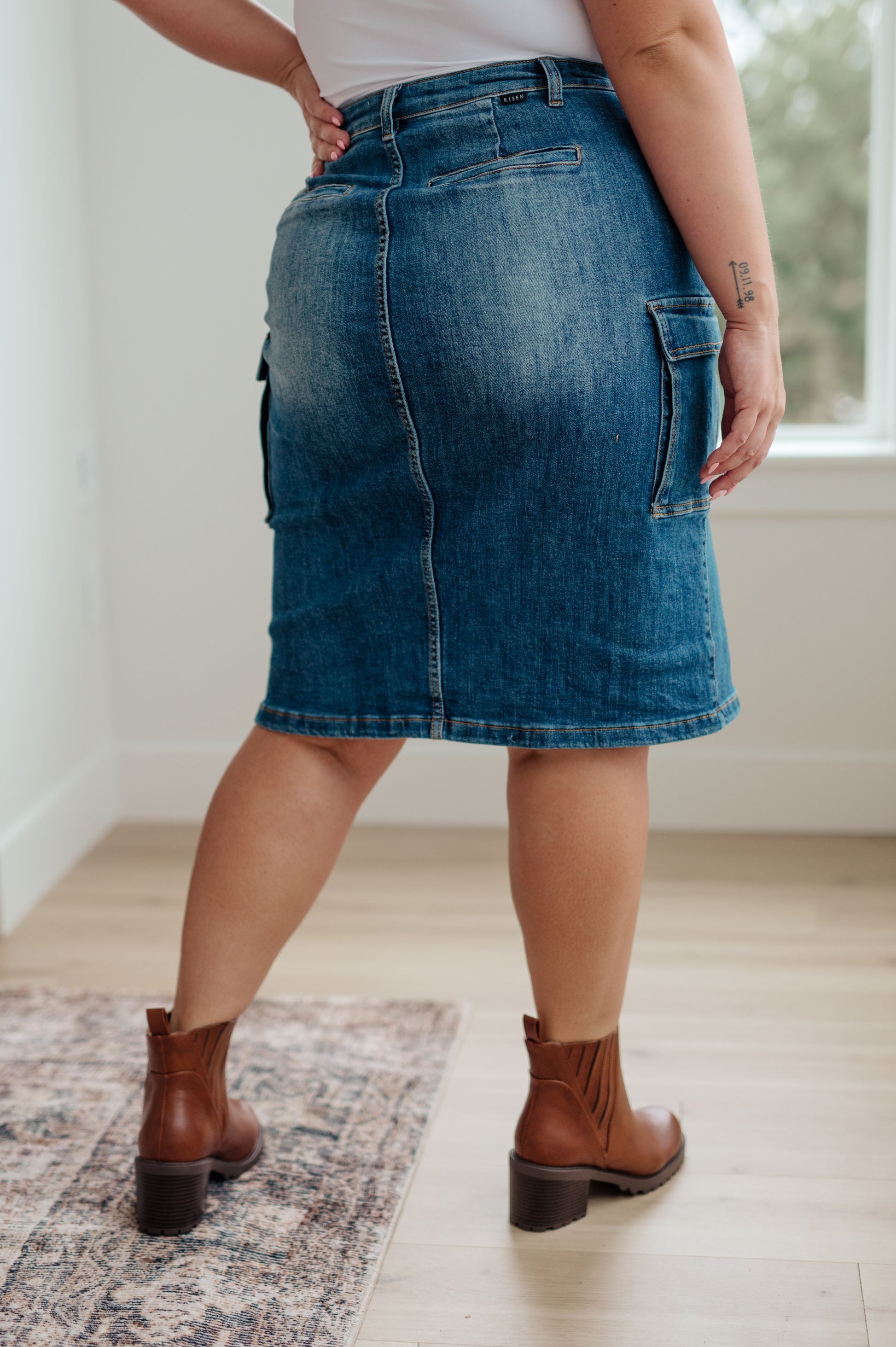 Risen- Always Be There Cargo Denim Skirt - G Marie's Boutique 