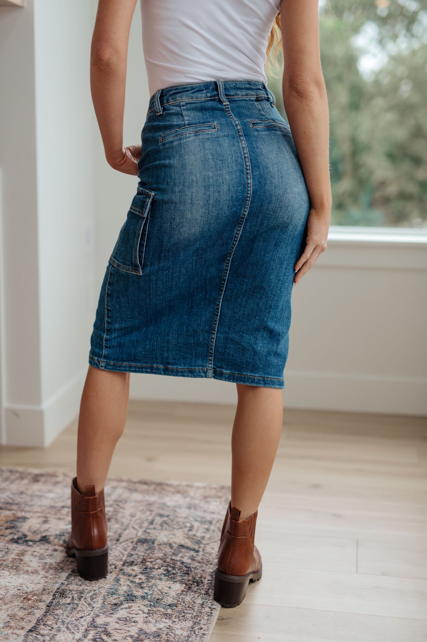 Risen- Always Be There Cargo Denim Skirt - G Marie's Boutique 