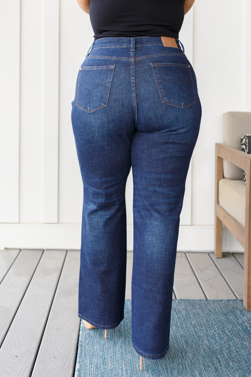 Arlo High Rise Button-Fly Straight Jeans - G Marie's Boutique 