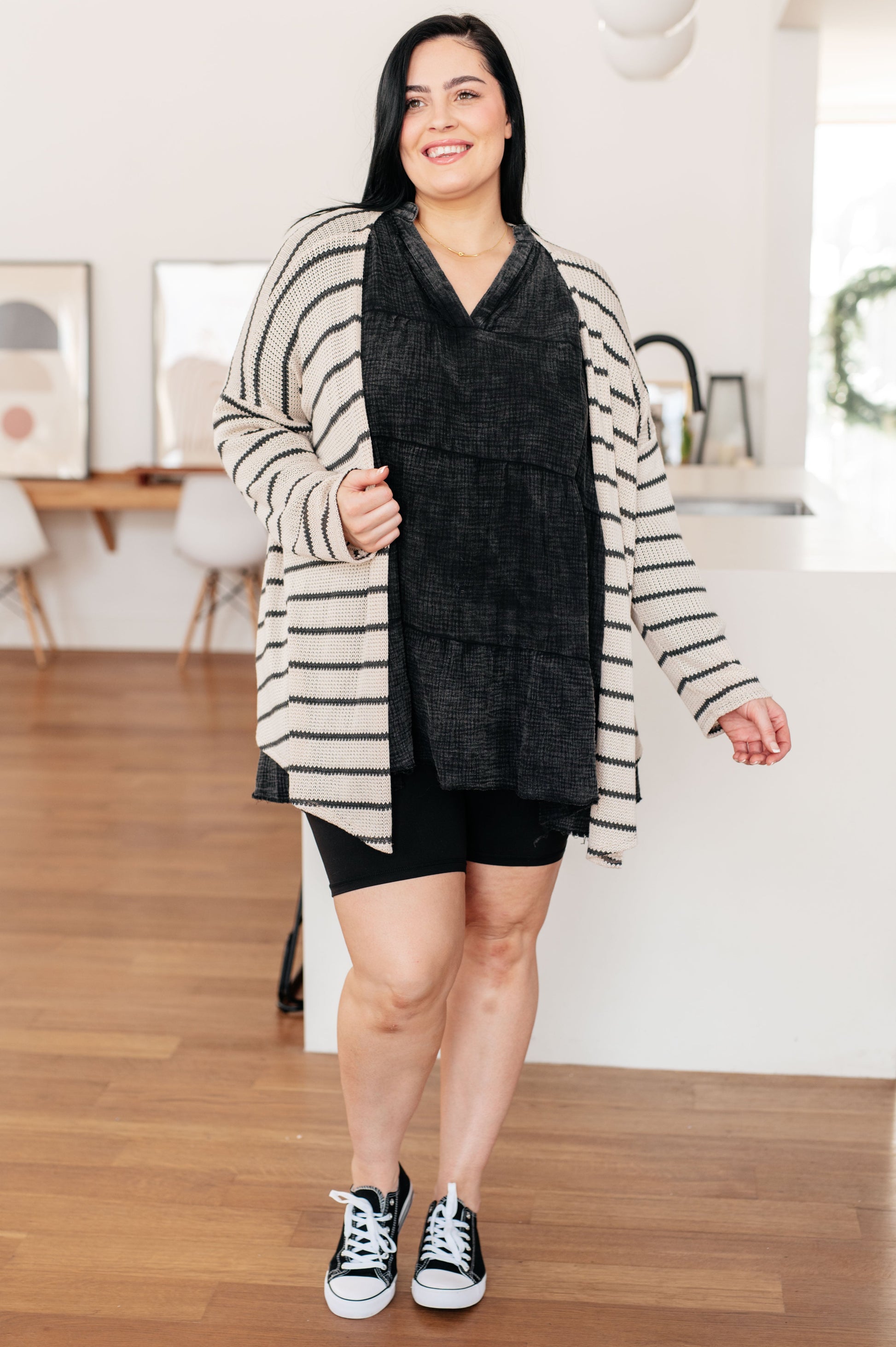 Weekend Adventure Striped Longline Cardigan - G Marie's Boutique 