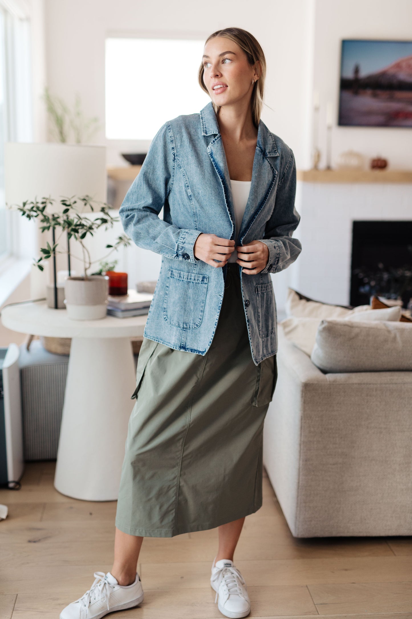 Business Brunch Denim Blazer - G Marie's Boutique 