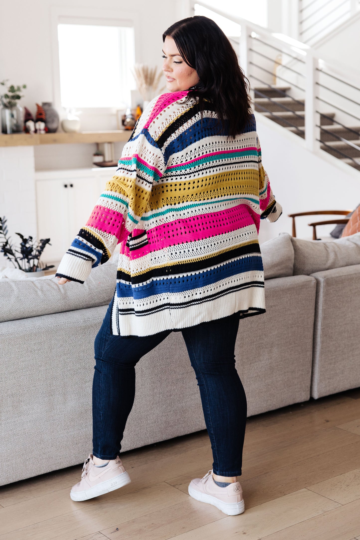 Felt Cute Striped Cardigan - G Marie's Boutique 