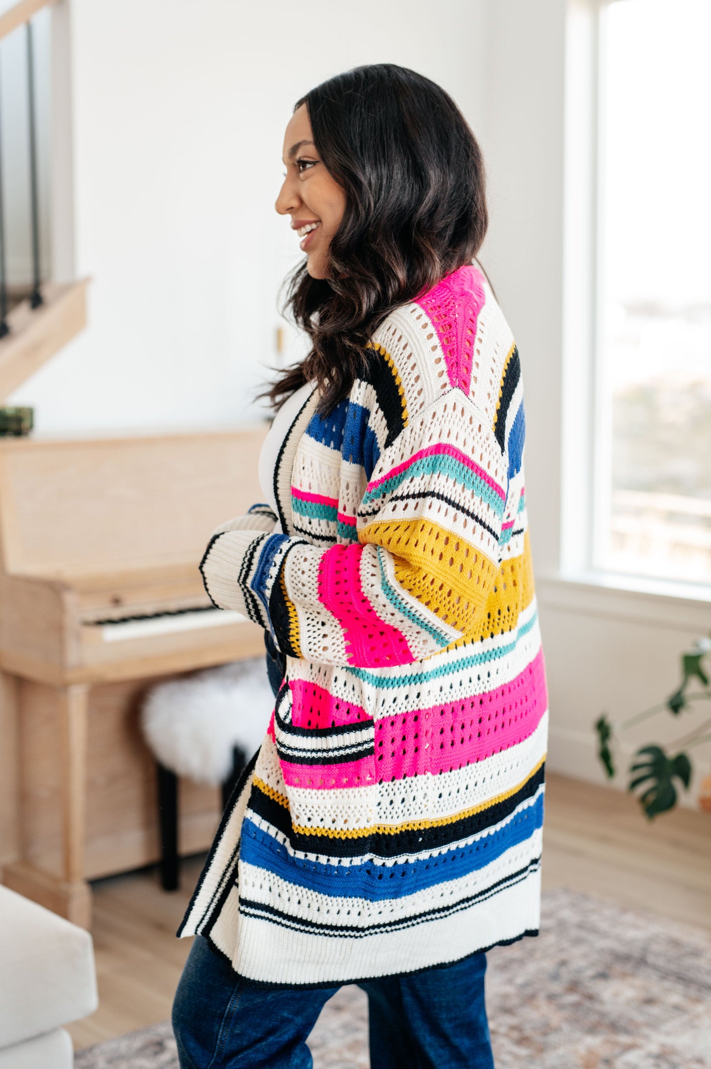 Felt Cute Striped Cardigan - G Marie's Boutique 