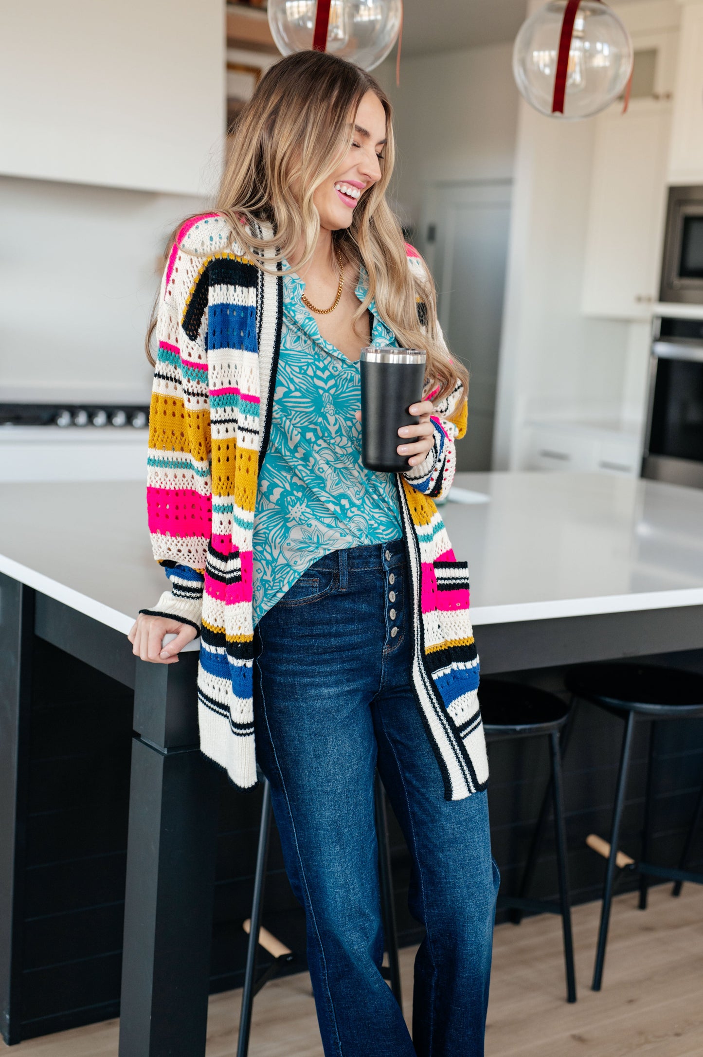 Felt Cute Striped Cardigan - G Marie's Boutique 