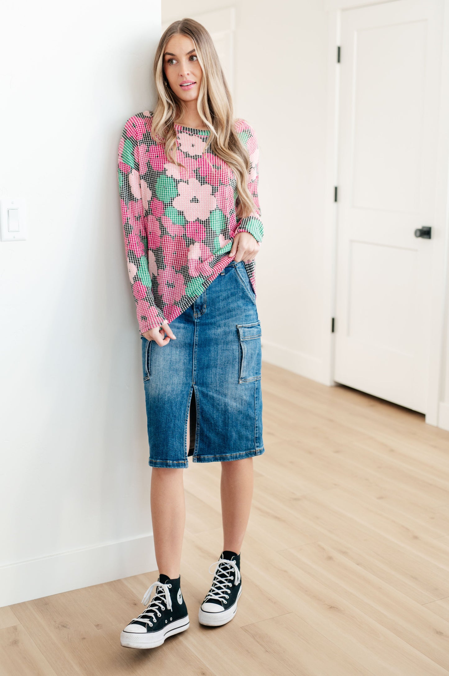 Risen- Always Be There Cargo Denim Skirt - G Marie's Boutique 