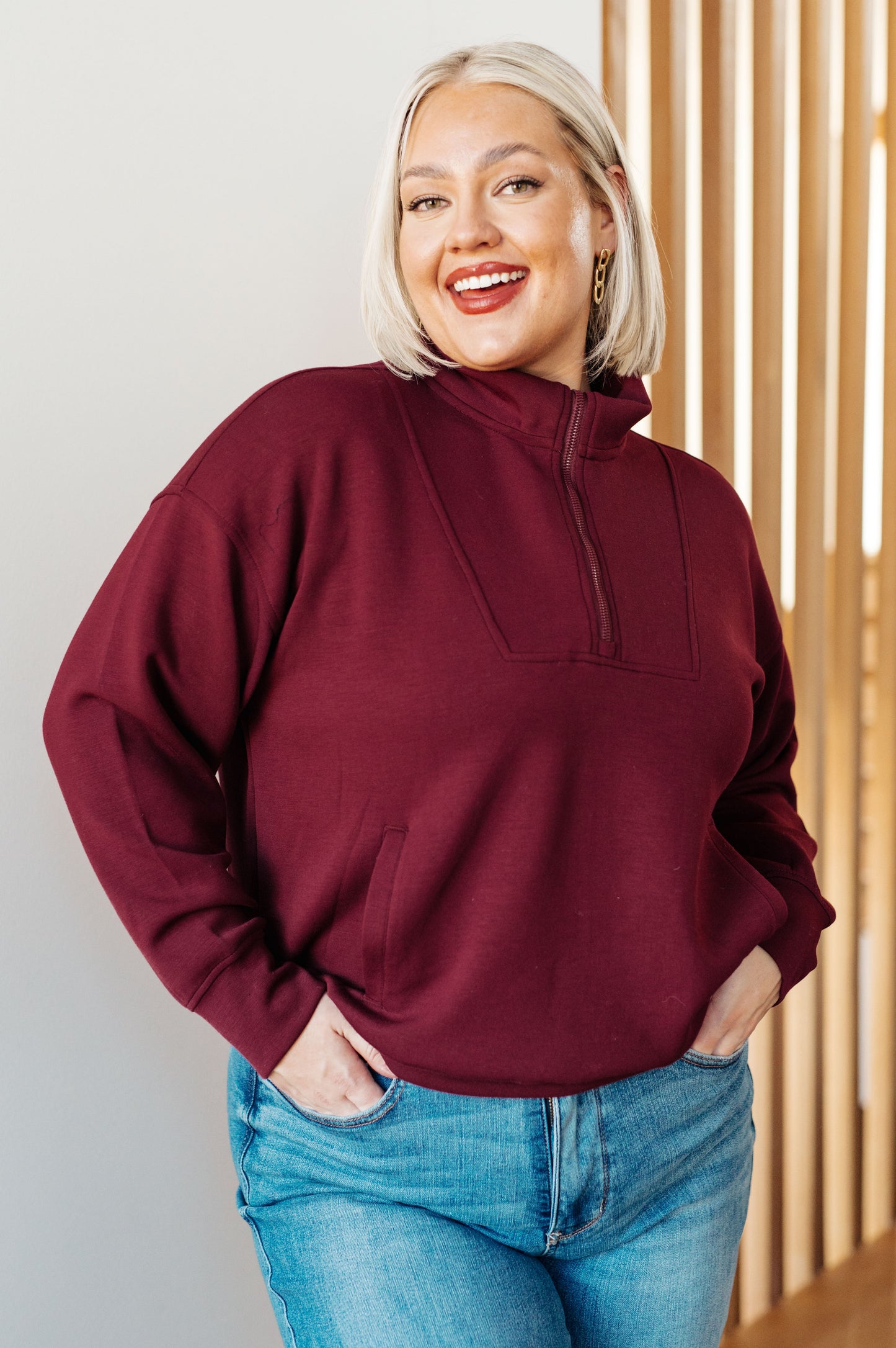 Handle That Half Zip Pullover - G Marie's Boutique 