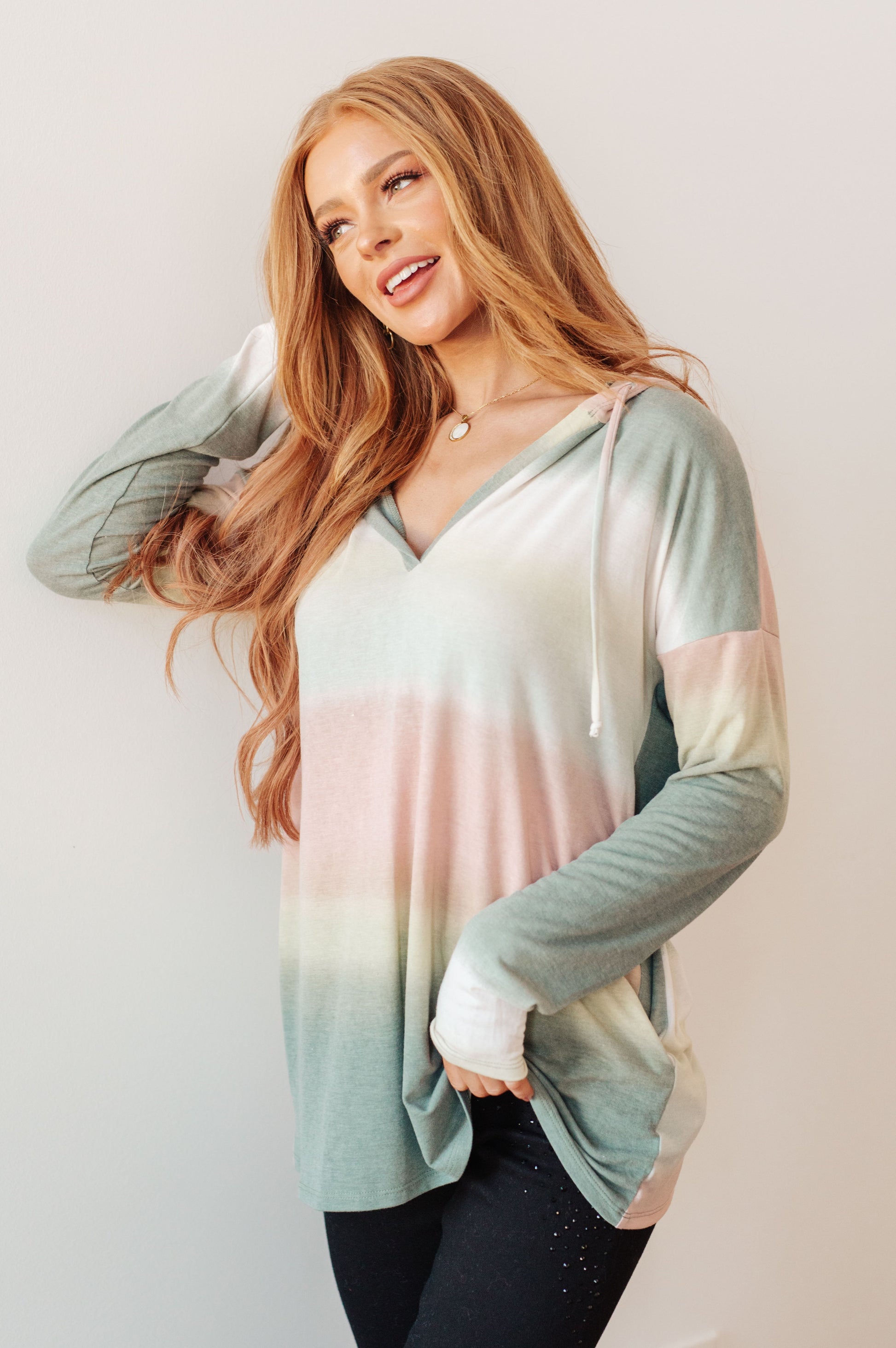 Hazy Horizon Ombre Hoodie - G Marie's Boutique 