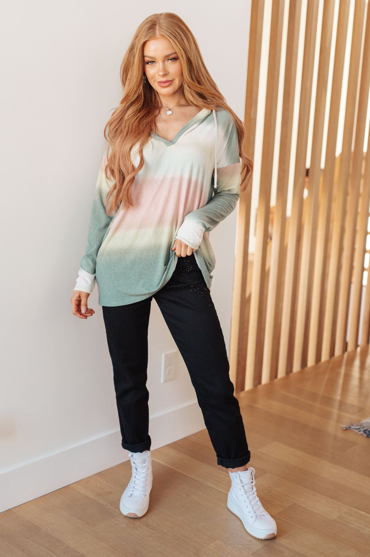 Hazy Horizon Ombre Hoodie - G Marie's Boutique 