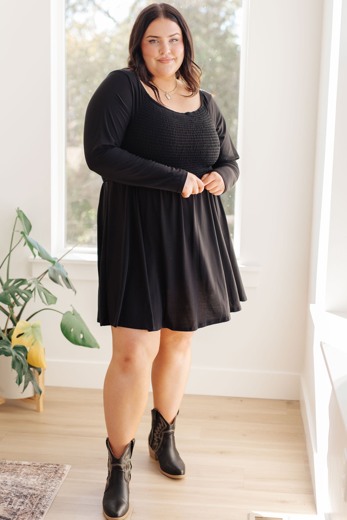 In the Thick of It Long Sleeve Skort Dress - G Marie's Boutique 