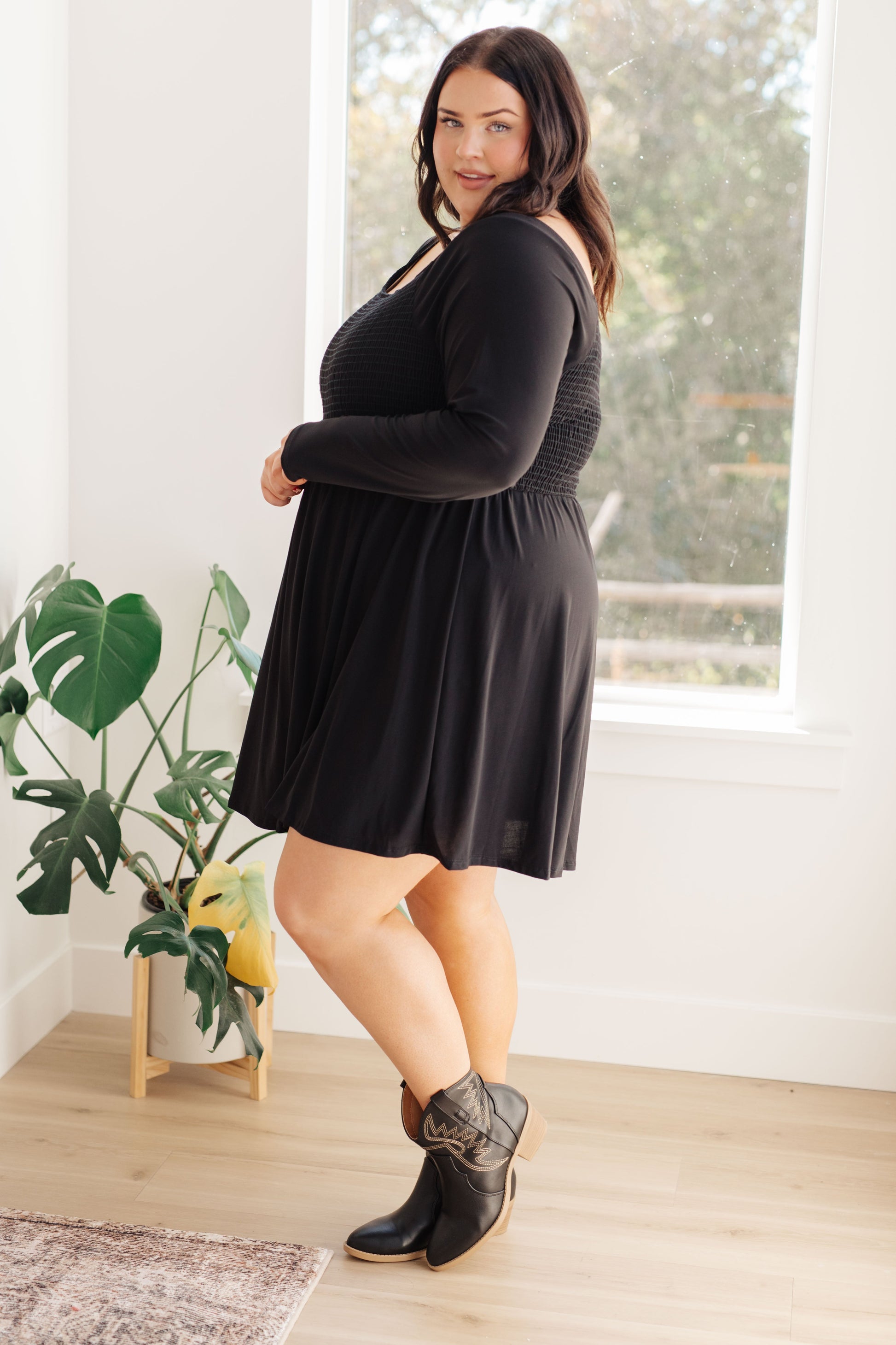 In the Thick of It Long Sleeve Skort Dress - G Marie's Boutique 