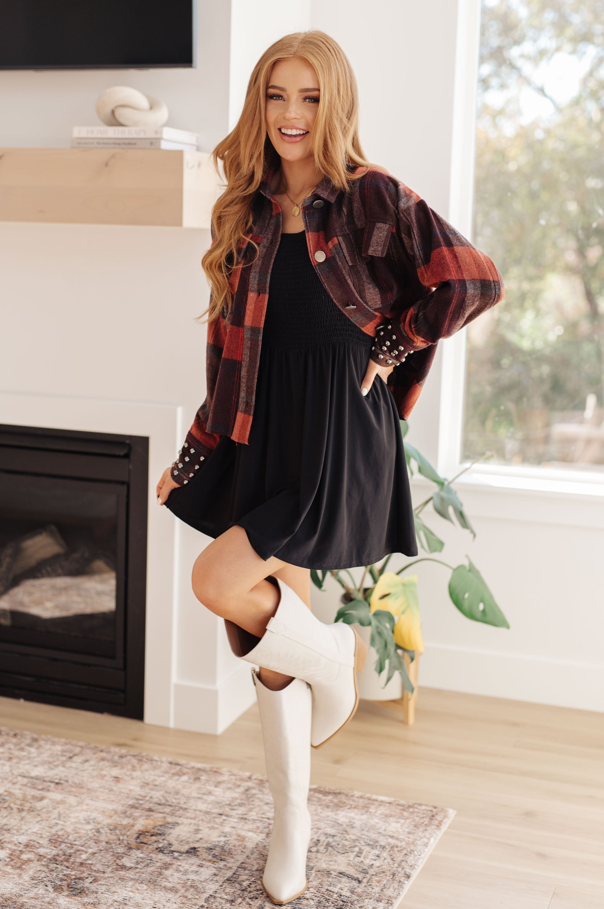 In the Thick of It Long Sleeve Skort Dress - G Marie's Boutique 