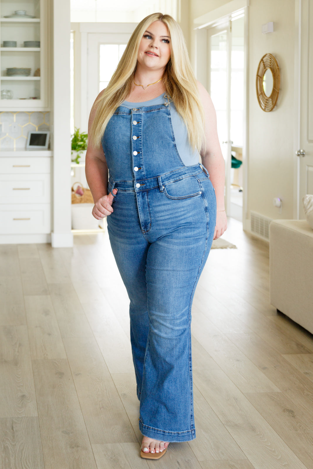 Just One More Ribbed Tank in Light Blue - G Marie's Boutique 