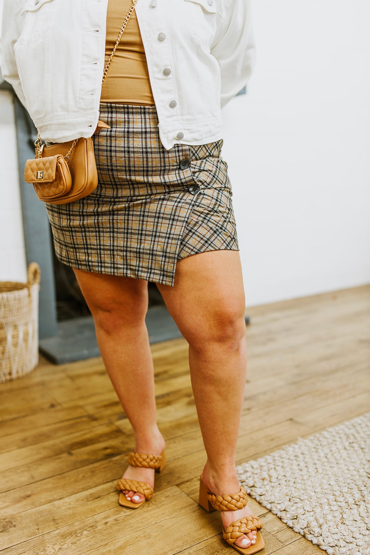 Late To Class Plaid Mini Skort - G Marie's Boutique 