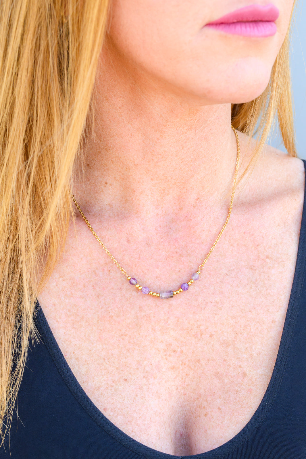 Lavender Moments Beaded Necklace - G Marie's Boutique 