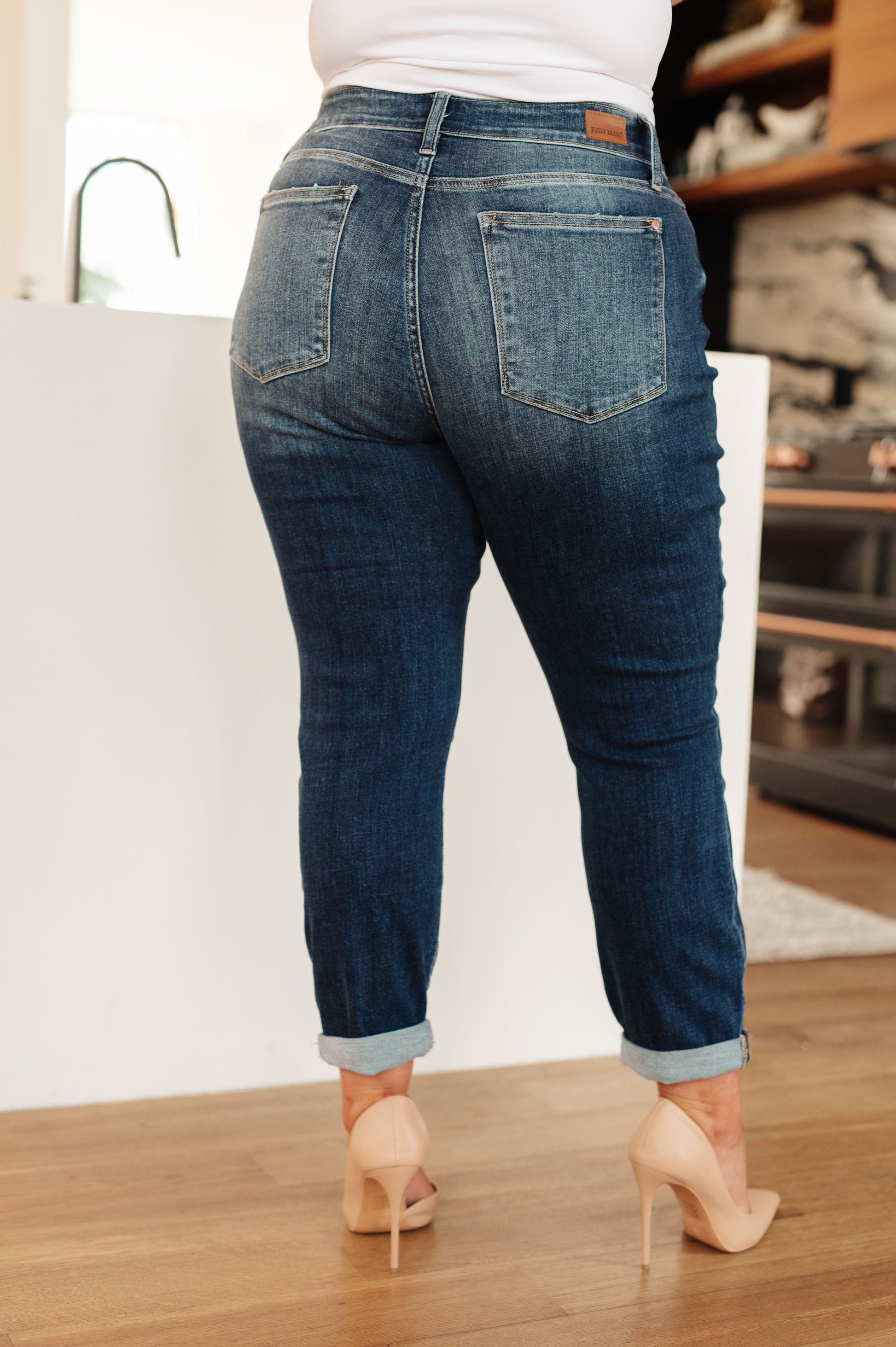 London Midrise Cuffed Boyfriend Jeans - G Marie's Boutique 