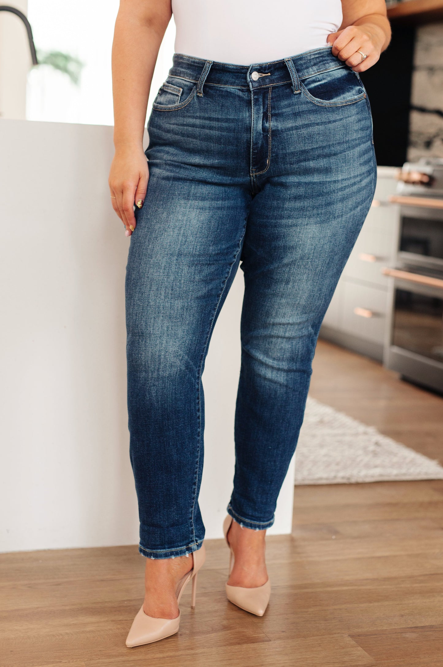 London Midrise Cuffed Boyfriend Jeans - G Marie's Boutique 