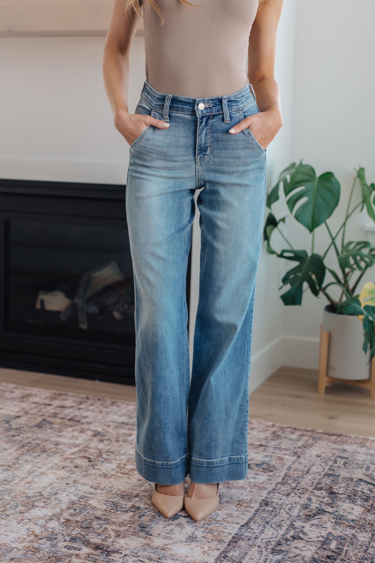 Mindy Mid Rise Wide Leg Jeans - G Marie's Boutique 