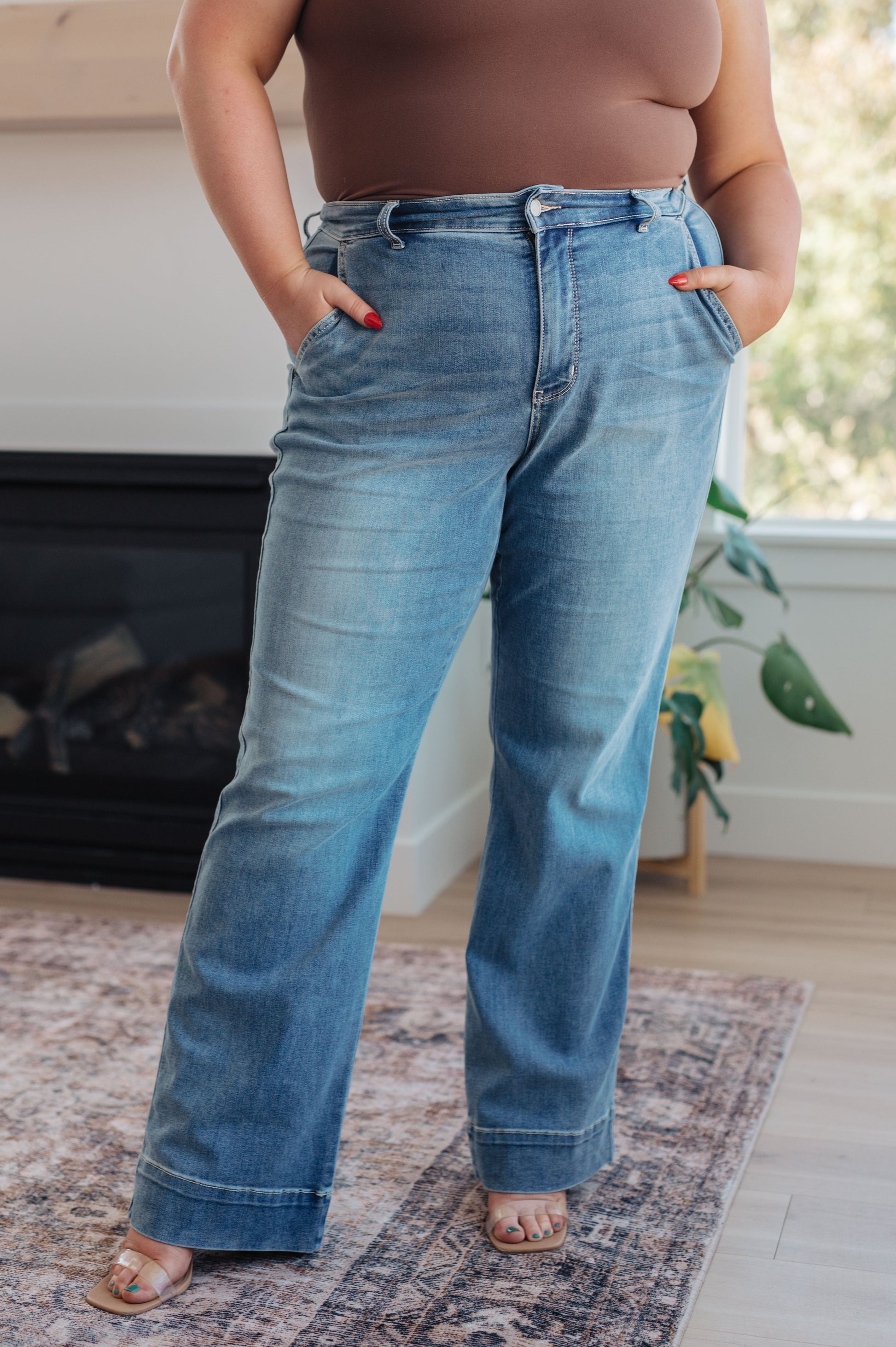 Mindy Mid Rise Wide Leg Jeans - G Marie's Boutique 