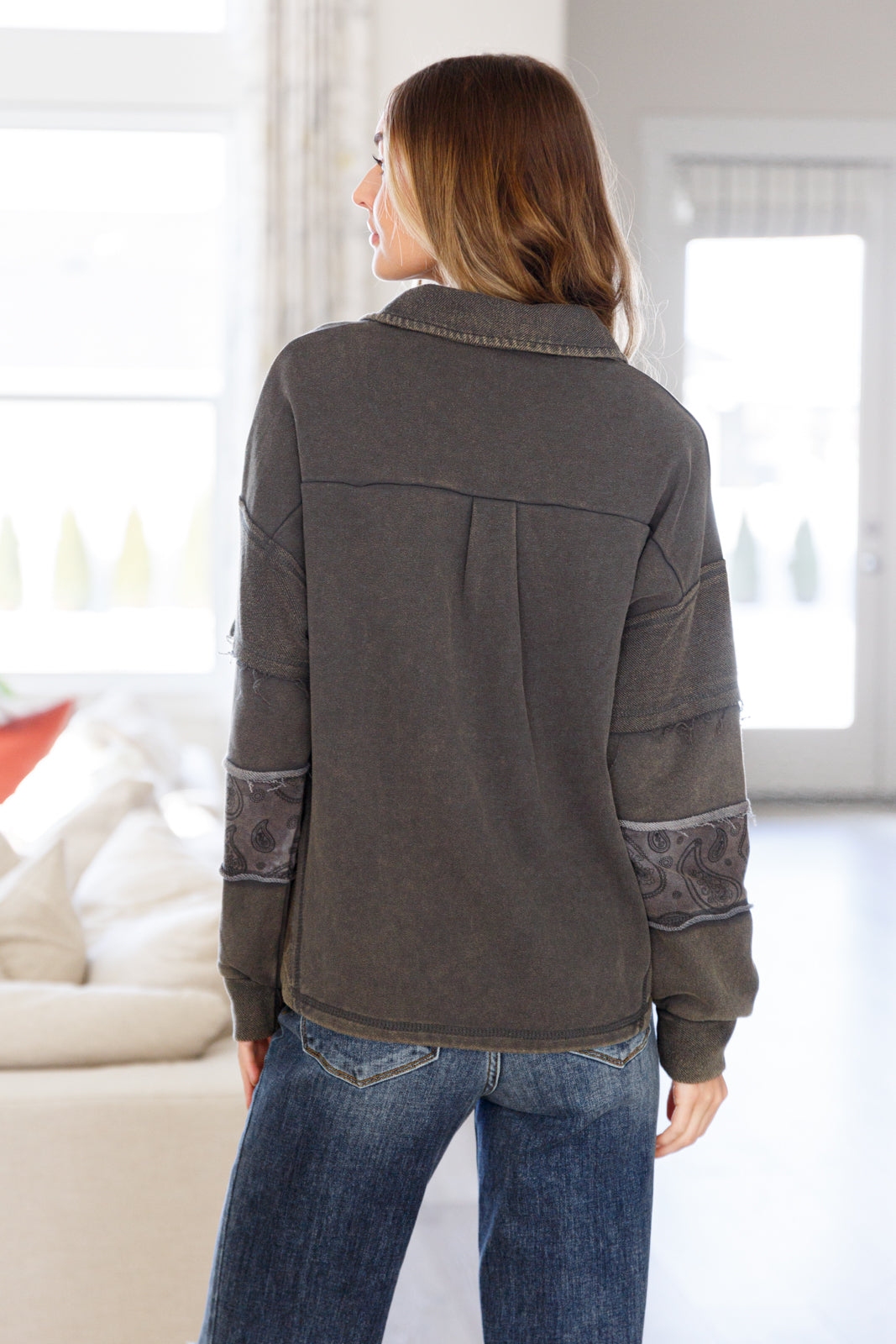 Moonstone Mineral Wash Pullover - G Marie's Boutique 