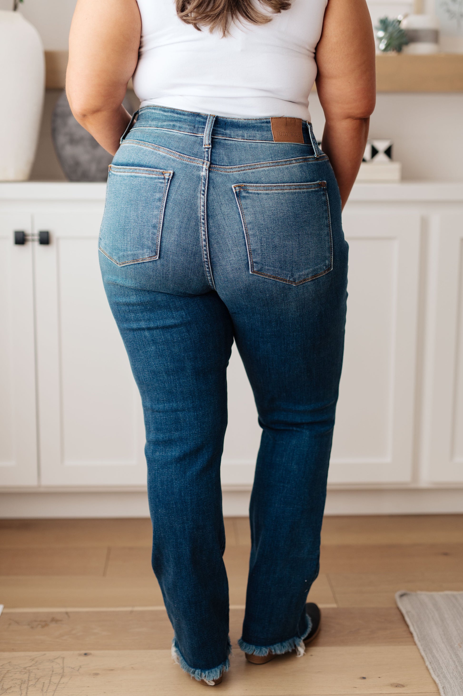 Morgan High Rise Distressed Straight Jeans - G Marie's Boutique 