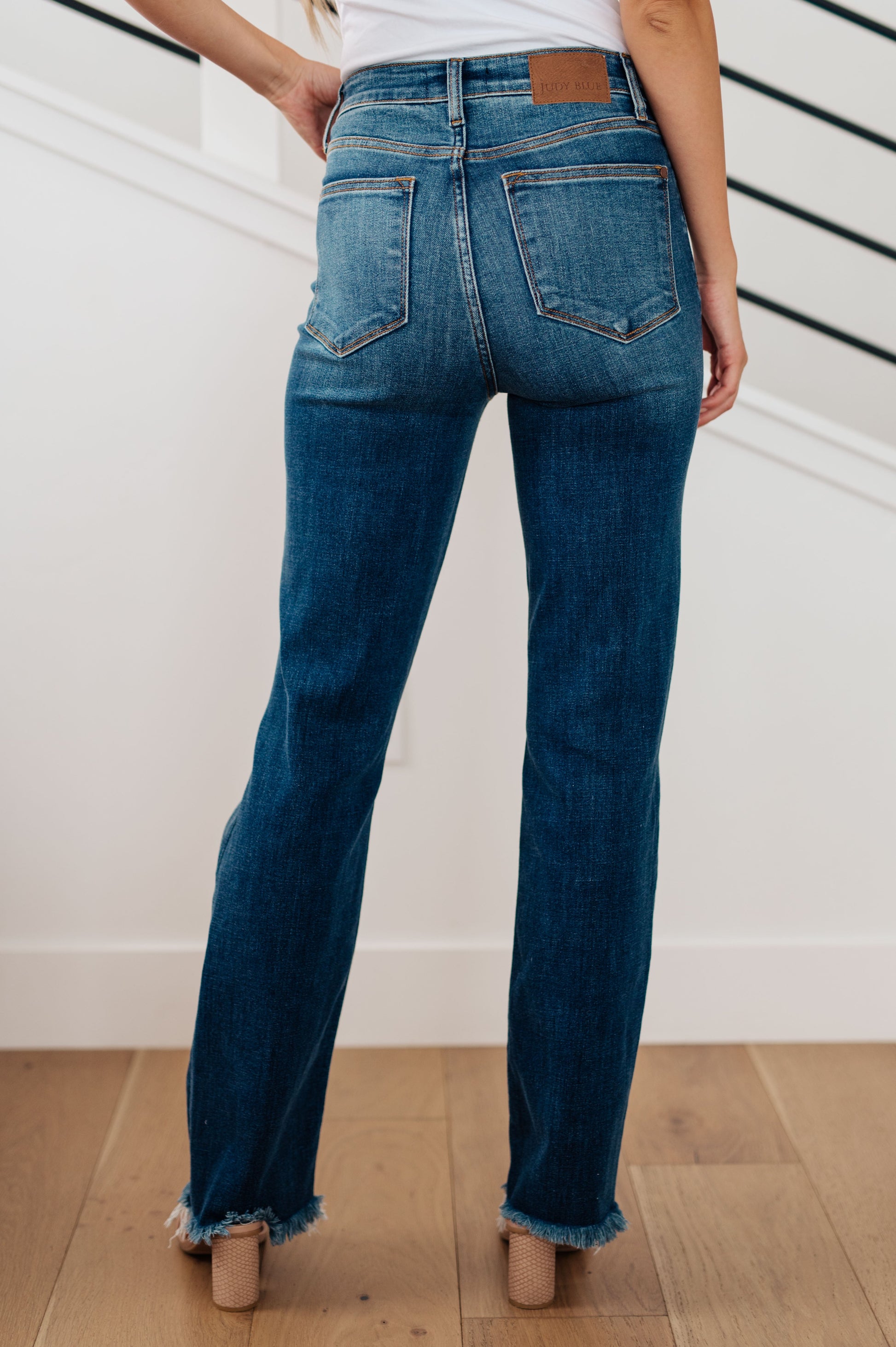 Morgan High Rise Distressed Straight Jeans - G Marie's Boutique 