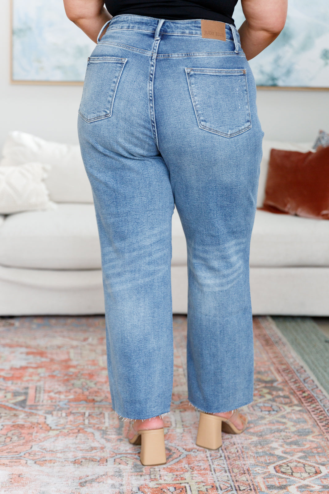 Nora High Rise Rigid Magic Destroy Slim Straight Jeans - G Marie's Boutique 