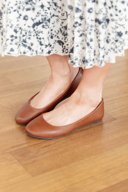 On Your Toes Ballet Flats in Camel - G Marie's Boutique 