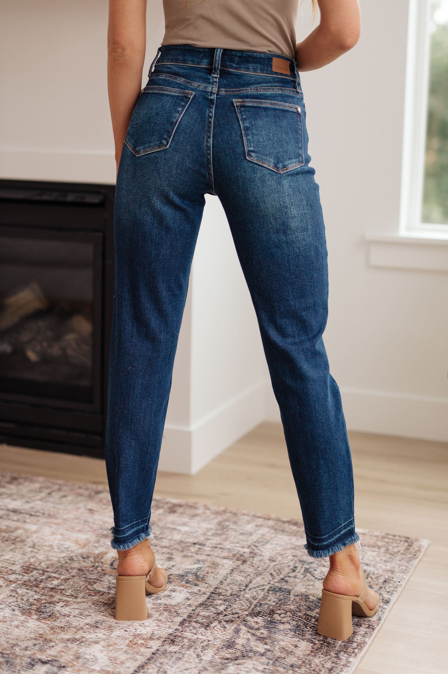 Phillipa High Rise Release Hem Slim Jeans - G Marie's Boutique 