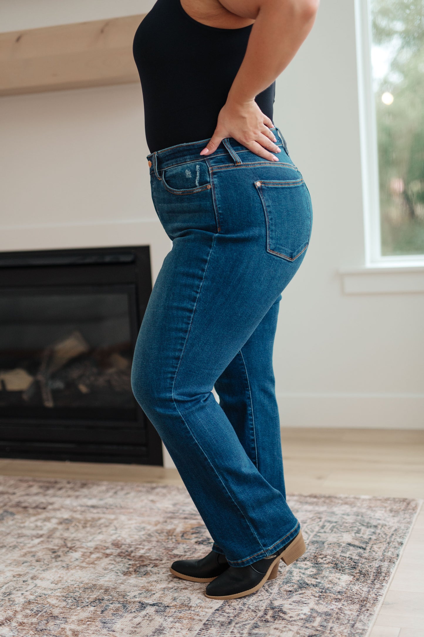 Pippa High Rise Button Fly Dad Jeans - G Marie's Boutique 