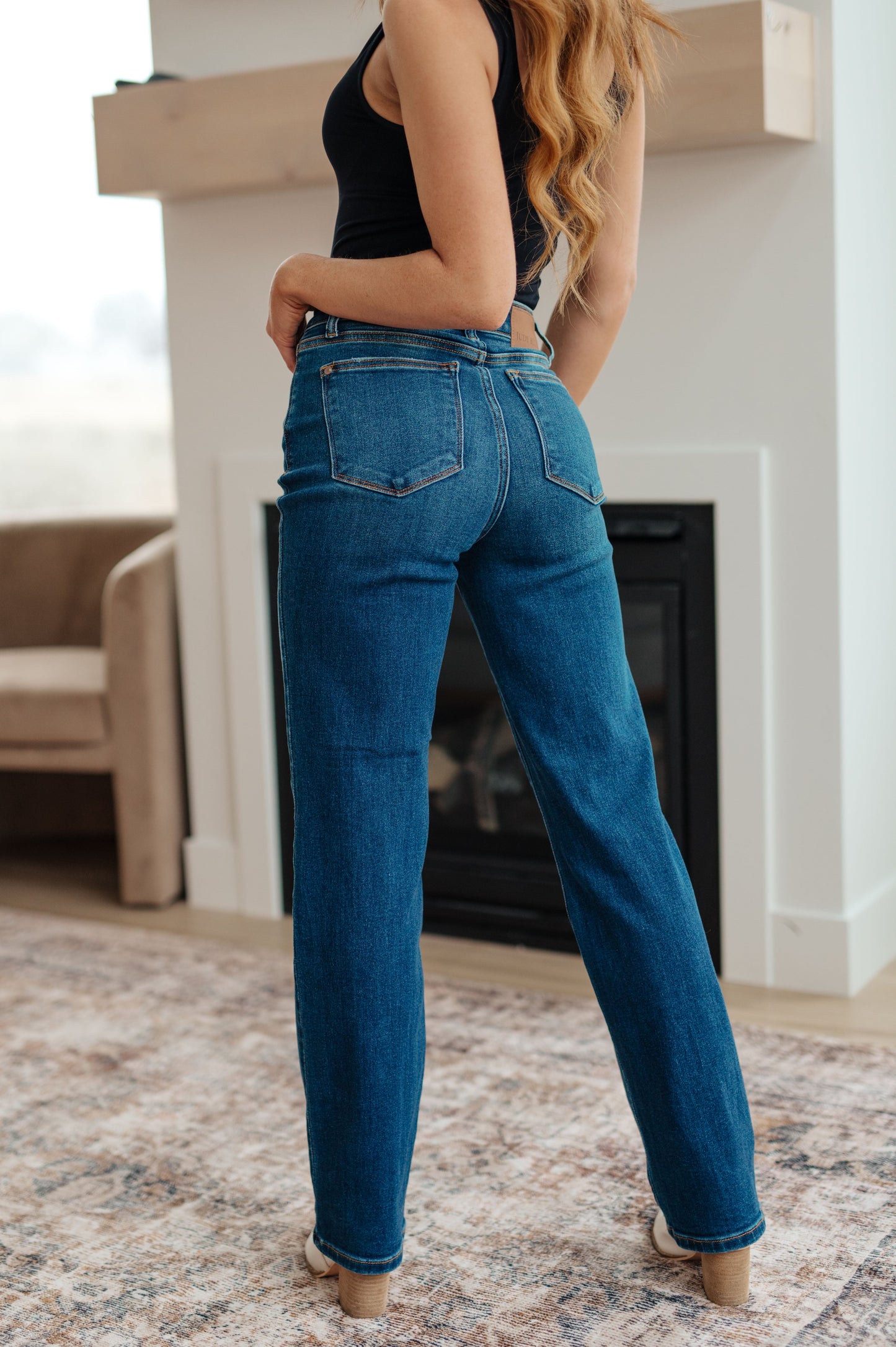 Pippa High Rise Button Fly Dad Jeans - G Marie's Boutique 