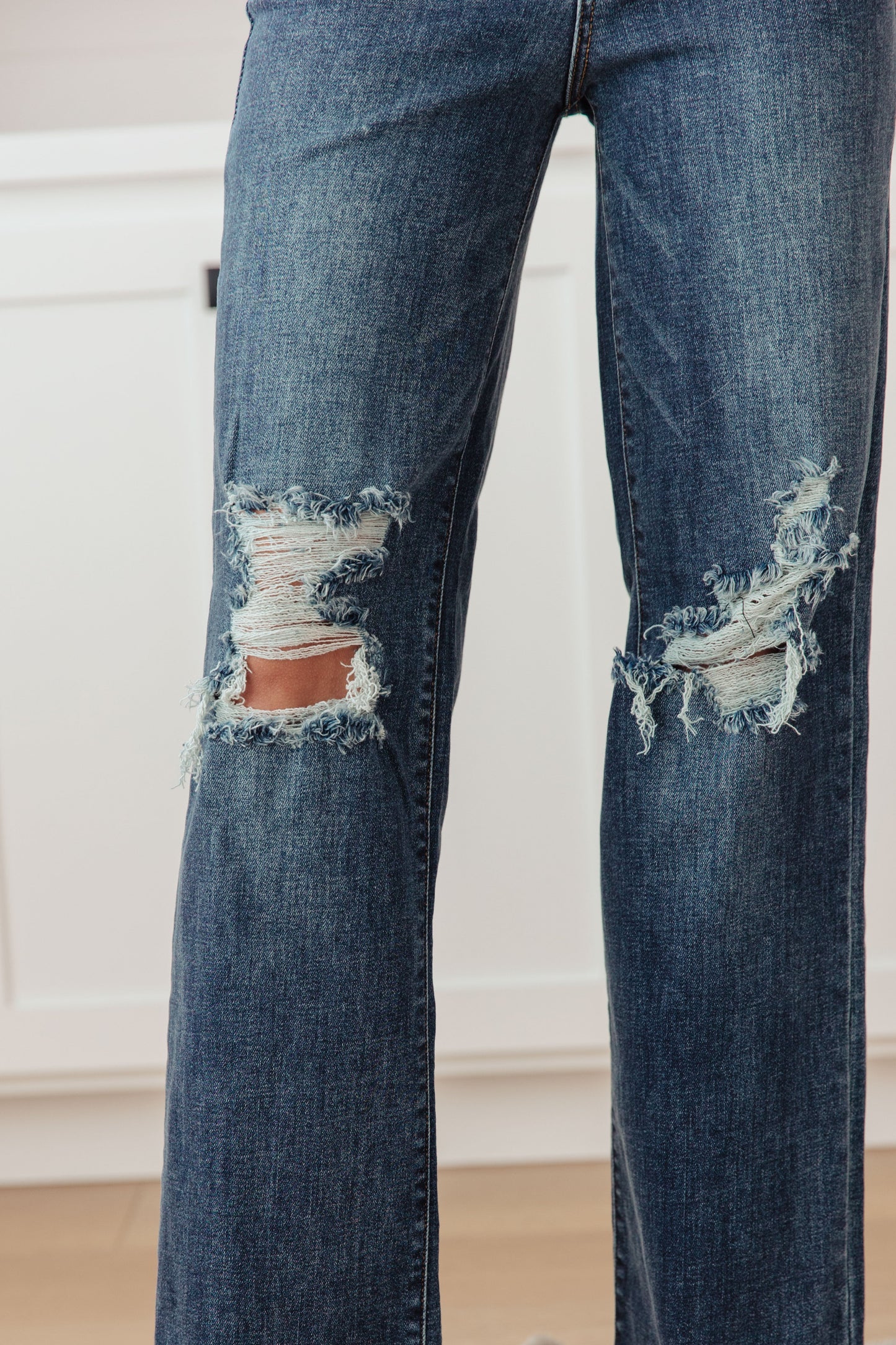 Rose High Rise 90's Straight Jeans in Dark Wash - G Marie's Boutique 