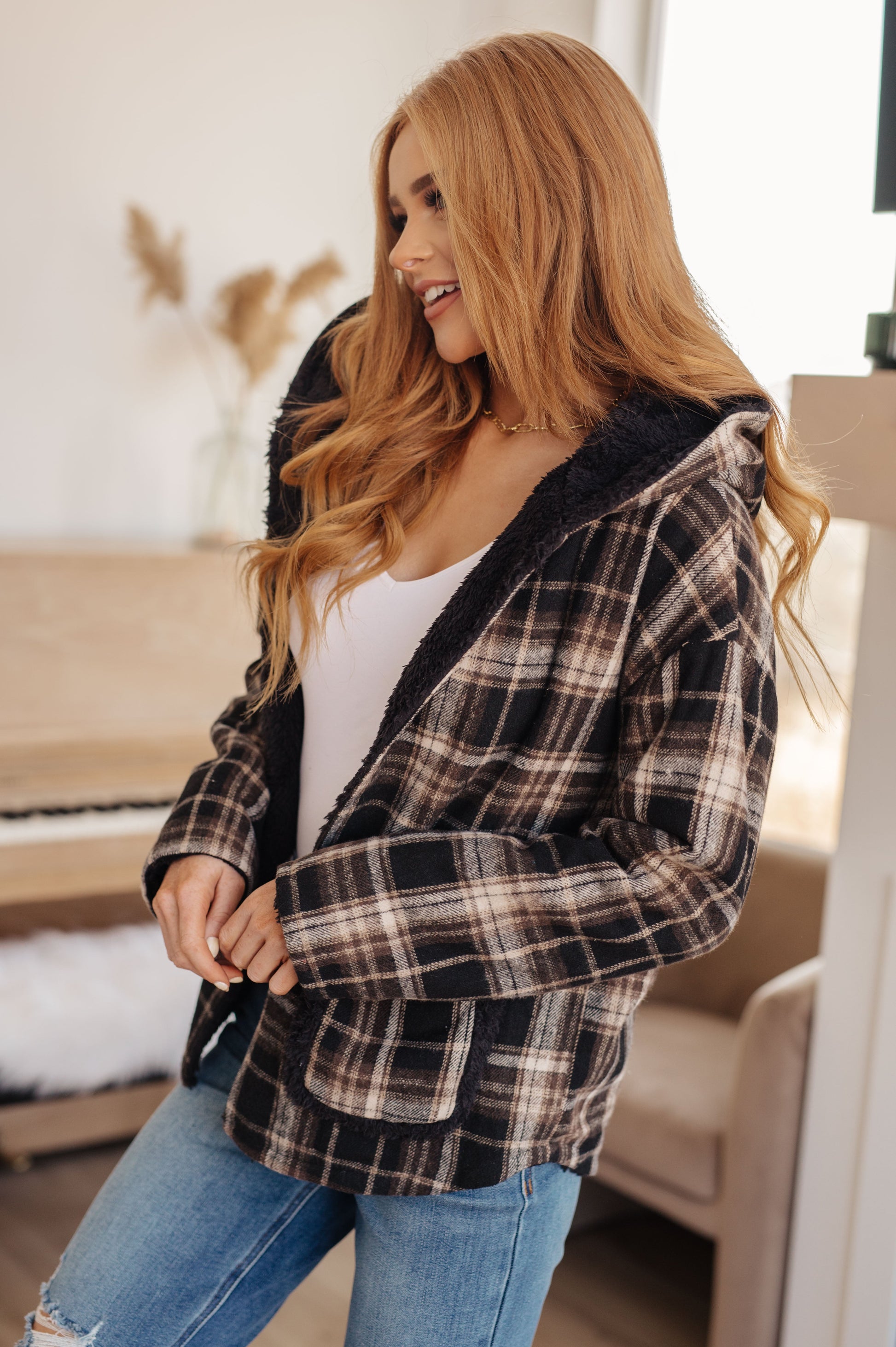 Warped Noise Reversible Plaid Shacket - G Marie's Boutique 