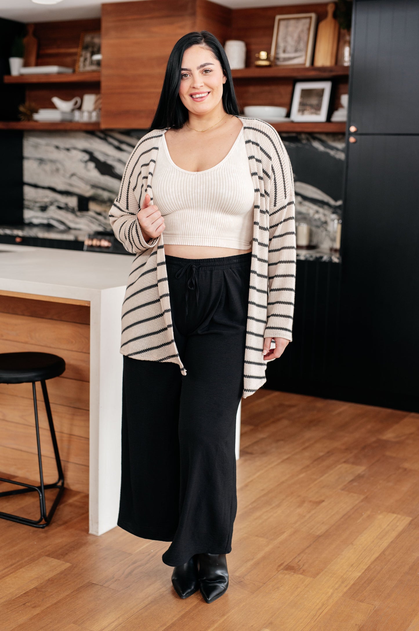 Weekend Adventure Striped Longline Cardigan - G Marie's Boutique 