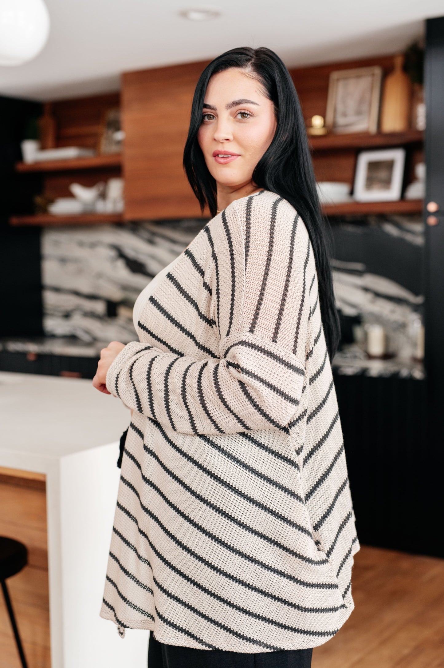 Weekend Adventure Striped Longline Cardigan - G Marie's Boutique 